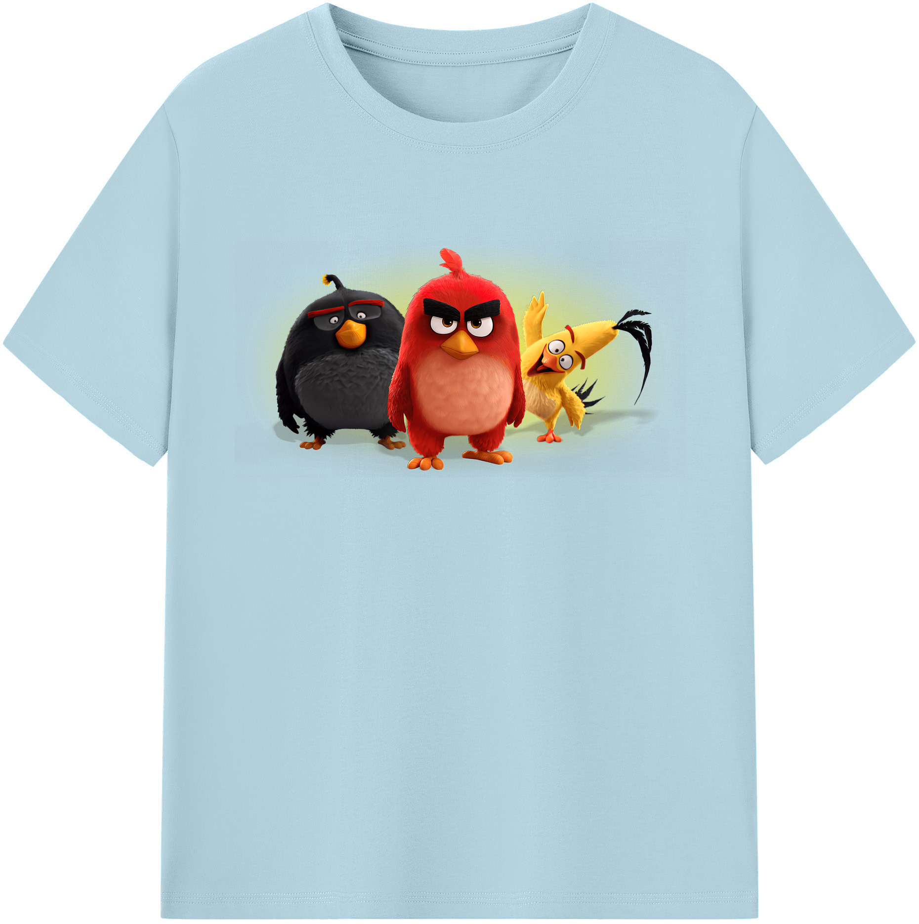 （画像用） Angry Birds アングリーバード 綿100％半袖Tシャツ（フロントプリント）